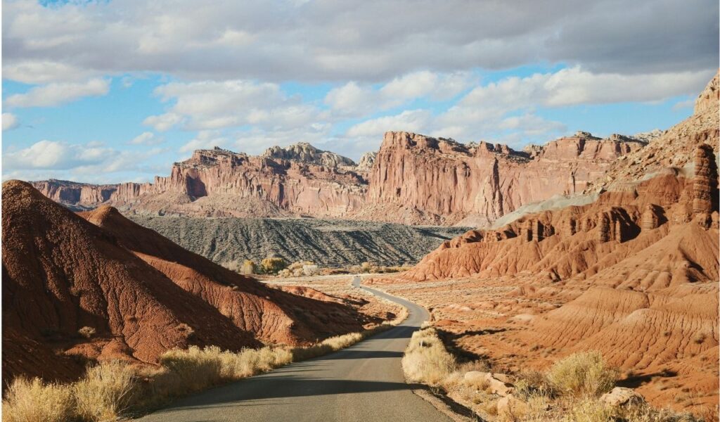 Utah, United States Scenic Drive Through Capitol Reef National Park