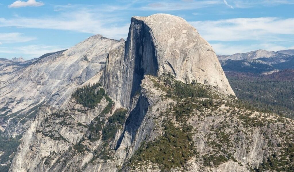 View from Glacier Point on Half Dome in Yosemite National Park, California, USA.